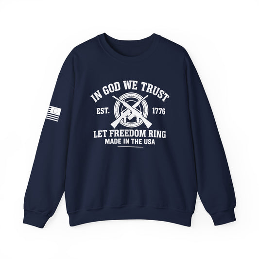 In God We Trust 1776 Crewneck Sweatshirt – Let Freedom Ring